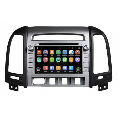 Штатная магнитола CarMedia KD-7024-P6 для Hyundai Santa Fe 2005-2012 (4 отверстия под кнопки) на Android 10.0