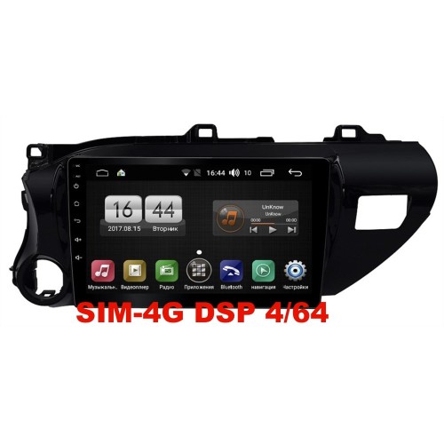 Магнитола Farcar H588/1077R (S400) для Toyota Hilux 2015-2020 на Android 10.0