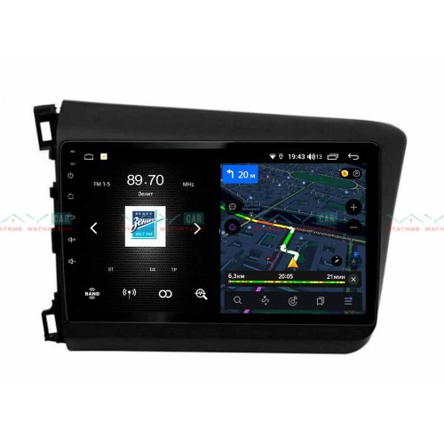Головное устройство VAYCAR 10V4 4/64 ГБ для Honda Civic 2012-2015 на Android 10.0