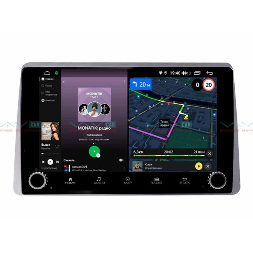 Штатная магнитола VAYCAR 10V4R 4/64 ГБ крутилки для Renault Arcana 2020+ на Android 10.0