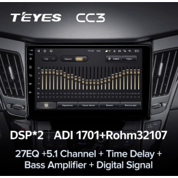 Штатная магнитола Teyes CC3 4/64 ГБ для Hyundai Sonata VI (YF) 2009-2014 на Android 10.0
