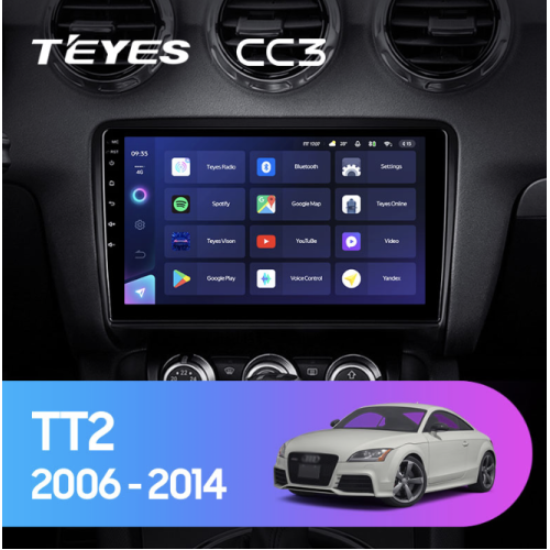 Штатная магнитола Teyes CC3 4/64 ГБ для Audi TT II (8J), TTS II (8J) 2008-2014 на Android 10.0