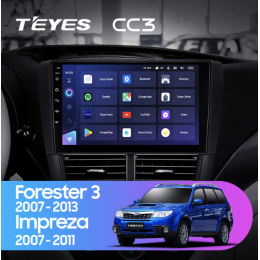 Штатная магнитола Teyes CC3 3/32 GB для Subaru Forester III, Impreza III 2007-2013 на Android 10.0
