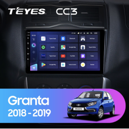 Штатная магнитола Teyes CC3 3/32 GB для LADA Granta Cross 2018-2025 на Android 10.0