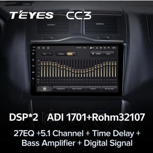 Штатная магнитола Teyes CC3 3/32 GB для LADA Granta Cross 2018-2025 на Android 10.0
