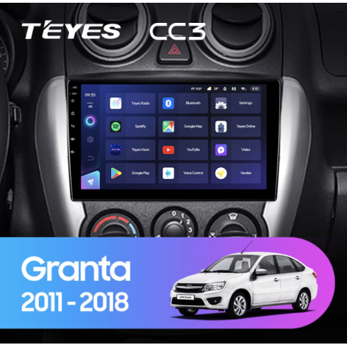 Автомагнитола Teyes CC3 4/64 ГБ для Lada Granta I 2011-2018 на Android 10.0