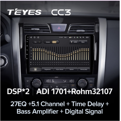 Штатная магнитола Teyes CC3 4/64 ГБ для Nissan Teana III 2014-2021 на Android 10.0
