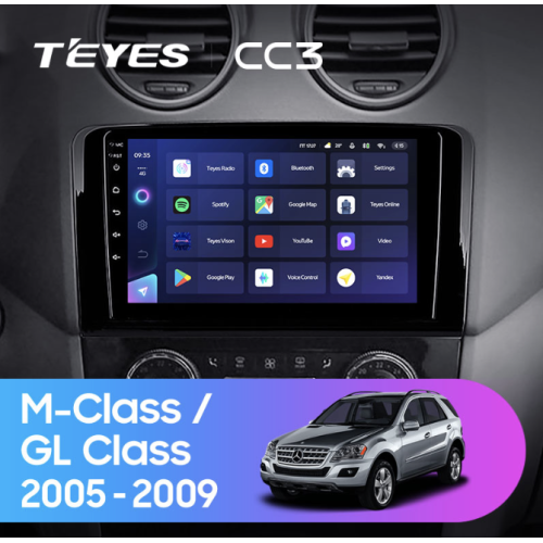 Штатная магнитола Teyes CC3 3/32 GB для Mercedes GL-klasse (X164), ML-klasse (W164) 2005-2012 на Android 10.0
