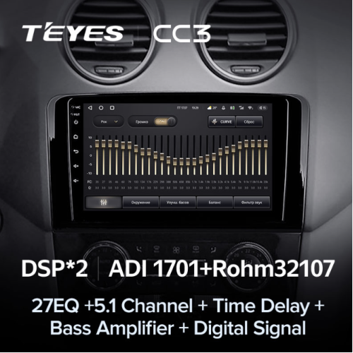 Штатная магнитола Teyes CC3 3/32 GB для Mercedes GL-klasse (X164), ML-klasse (W164) 2005-2012 на Android 10.0