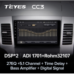 Штатная магнитола Teyes CC3 3/32 GB для Peugeot 4007 (2007 - 2012) на Android 10.0