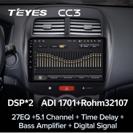Штатная магнитола Teyes CC3 3/32 GB для Mitsubishi ASX I 2010-2018 на Android 10.0