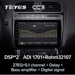 Штатная магнитола Teyes CC3 3/32 GB для Volkswagen Polo 5 2009-2019 на Android 10.0
