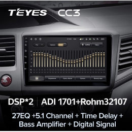 Штатная магнитола Teyes CC3 4/64 ГБ для Honda Civic 2012-2015 на Android 10.0