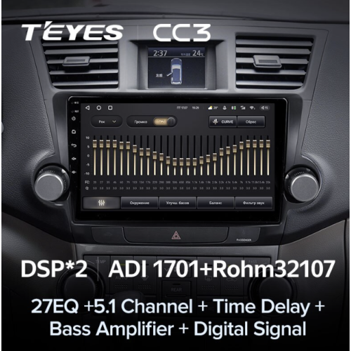 Штатная магнитола Teyes CC3 3/32 GB для Toyota Highlander (U40) 2007-2013 на Android 10.0