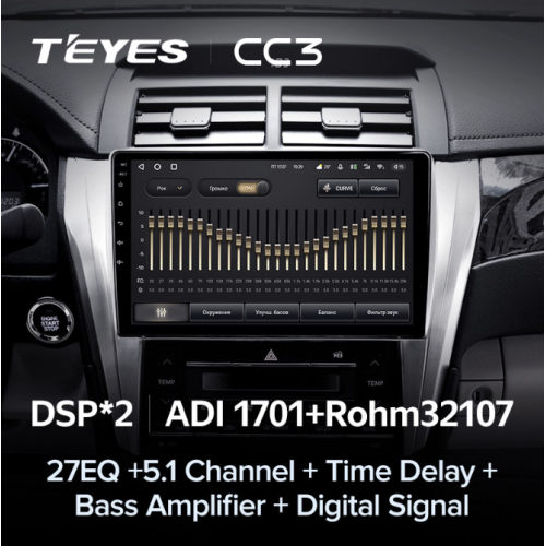 Штатная магнитола Teyes CC3 3/32 GB для Toyota Camry V50 2011-2014 на Android 10.0