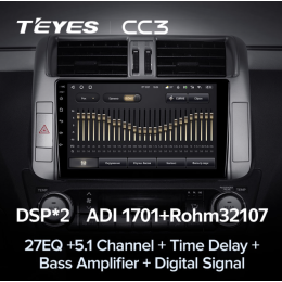 Штатная магнитола Teyes CC3 3/32 GB для Toyota Land Cruiser Prado 150 2009-2013 на Android 10.0
