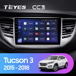 Штатная магнитола Teyes CC3 3/32 GB для Hyundai Tucson III 2015-2018 на Android 10.0
