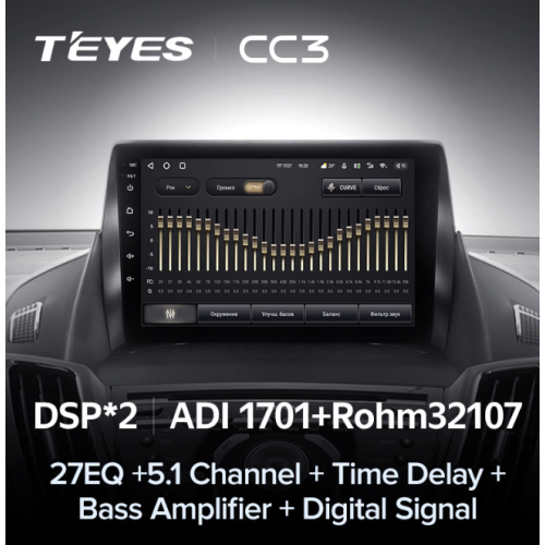 Штатная магнитола Teyes CC3 3/32 GB для Ford Kuga II 2013-2019 на Android 10.0