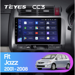 Штатная магнитола Teyes CC3 3/32 GB для Honda Fit, Jazz 2001 - 2007 на Android 10.0