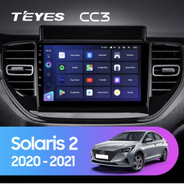 Штатная магнитола Teyes CC3 3/32 GB для Hyundai Solaris 2020+ на Android 10.0
