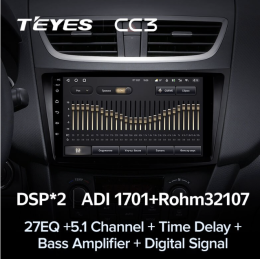 Штатная магнитола Teyes CC3 4/64 ГБ для Suzuki Swift IV 2011-2017 на Android 10.0