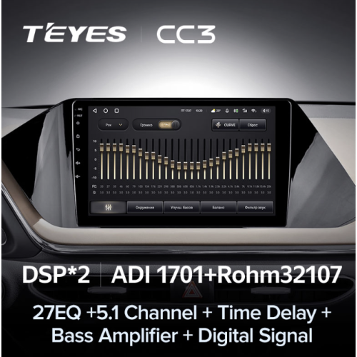 Штатная магнитола Teyes CC3 4/64 ГБ для Hyundai Sonata 2019-2023 на Android 10.0