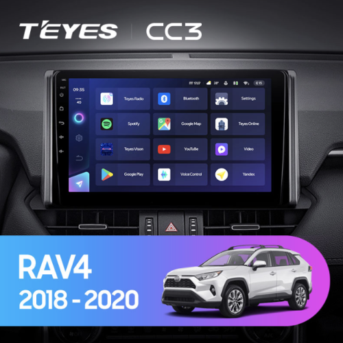 Штатная магнитола Teyes CC3 3/32 GB для Toyota RAV4 (XA50) 2018-2024 на Android 10.0