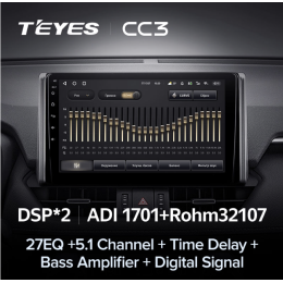 Штатная магнитола Teyes CC3 3/32 GB для Toyota RAV4 (XA50) 2018-2024 на Android 10.0