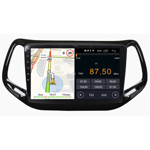 Штатная магнитола Parafar для Jeep Compass 2017-2024 на Android 10.0 (PF997LTX)