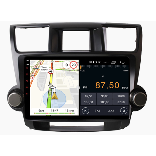 Штатная магнитола Parafar для Toyota Highlander 2007-2012 на Android 10.0 (PF035LTX)