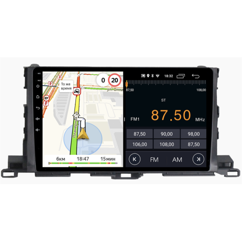 Штатная магнитола Parafar для Toyota Highlander (U50) 2014-2019 на Android 10.0 (PF467LTX)