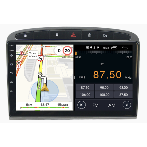 Штатная магнитола Parafar для Peugeot 308 I 2007-2015, 408 2012-2017 на Android 10.0 (PF081LTX-G)