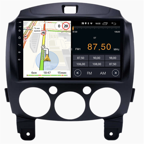 Штатная магнитола Parafar для Mazda 2 II 2007-2014 на Android 10.0 (PF165LTX)