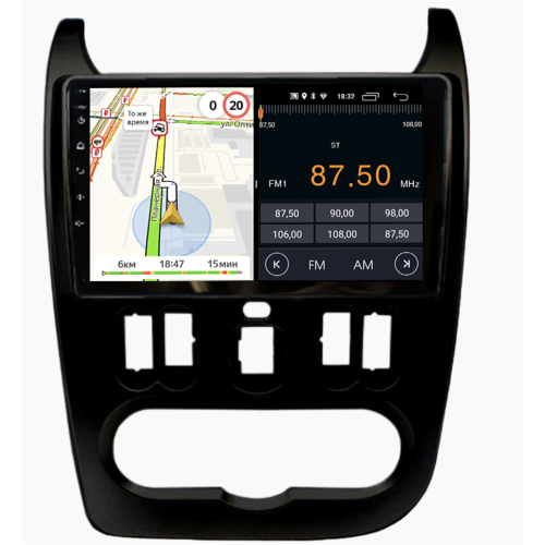 Штатная магнитола Parafar для Renault Logan I, Sandero I 2009-2014 на Android 10.0 (PF175LTX)