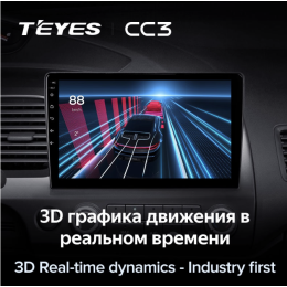 Штатная магнитола Teyes CC3 6/128 ГБ для Honda Civic 8 (VIII) 2006-2012 на Android 10.0