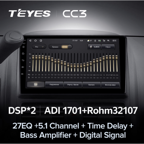 Штатная магнитола Teyes CC3 6/128 ГБ для Honda CR-V 2004-2006 на Android 10.0