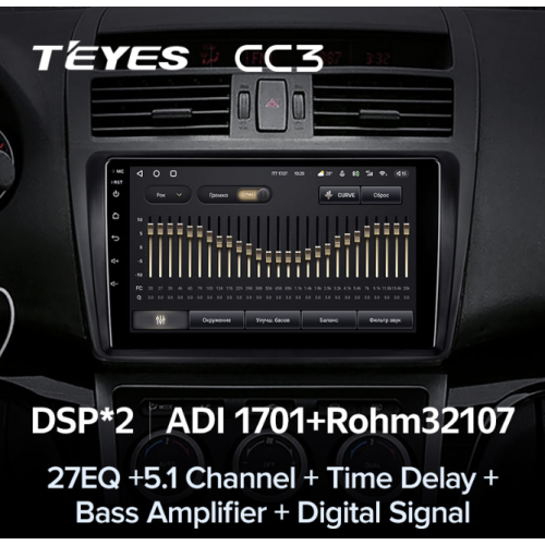Штатная магнитола Teyes CC3 6/128 ГБ для Mazda 6 2002-2007 на Android 10.0