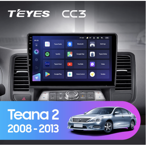 Штатная магнитола Teyes CC3 6/128 ГБ для Nissan Teana II 2008-2013 на Android 10.0