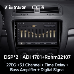 Штатная магнитола Teyes CC3 6/128 ГБ для Skoda Octavia II (A5) 2004-2013 на Android 10.0