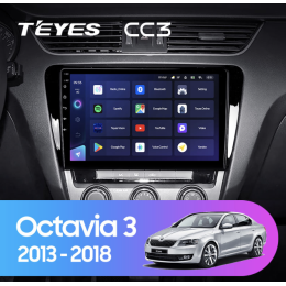 Штатная магнитола Teyes CC3 6/128 ГБ для Skoda Octavia III (A7) 2013-2018 на Android 10.0