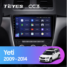 Штатная магнитола Teyes CC3 6/128 ГБ для Skoda Yeti 5L 2009-2014 на Android 10.0