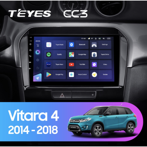 Штатная магнитола Teyes CC3 6/128 ГБ для Suzuki Vitara IV 2014-2024 на Android 10.0