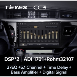 Штатная магнитола Teyes СС3 6/128 ГБ для Toyota Corolla XI 2013-2015 на Android 10.0