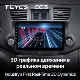 Штатная магнитола Teyes CC3 6/128 ГБ для Toyota Highlander (U40) 2007-2013 на Android 10.0