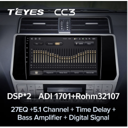 Штатная магнитола Teyes CC3 6/128 ГБ для Toyota Land Cruiser Prado 150 2017-2020 на Android 10.0