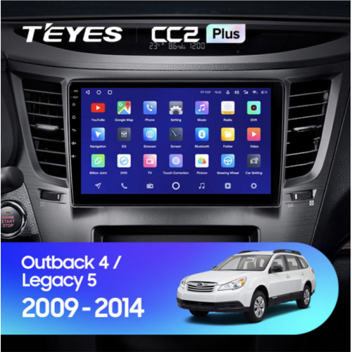 Штатная магнитола Teyes CC2 Plus 3/32 ГБ для Subaru Legacy V, Outback IV 2009-2014 на Android 10.0