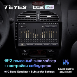 Штатная магнитола Teyes CC2 Plus 3/32 ГБ для Peugeot 206 1998-2012 на Android 10.0
