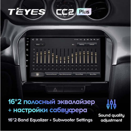 Штатная магнитола Teyes CC2 Plus 3/32 ГБ для Suzuki Vitara IV 2014-2024 на Android 10.0