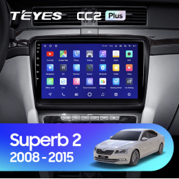 Штатная магнитола Teyes CC2 Plus 3/32 ГБ для Skoda Superb II (B6) 2008-2015 на Android 10.0