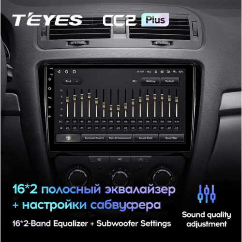Штатная магнитола Teyes CC2 Plus 3/32 ГБ для Skoda Octavia II (A5) 2004-2013 на Android 10.0